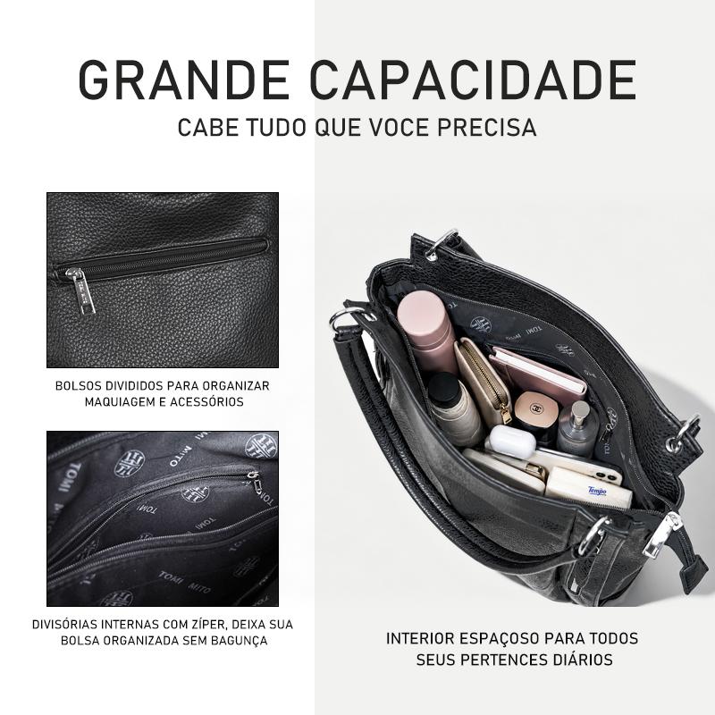Bolsa Feminina Grande em PU Premium