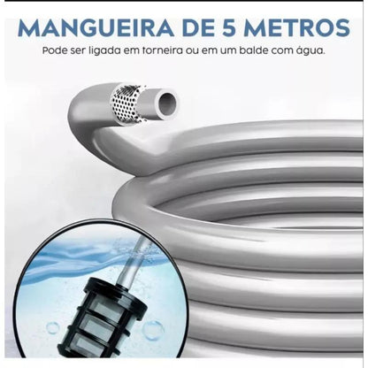 Lavadora de Alta Pressão Portátil Recarregável com 2 Baterias