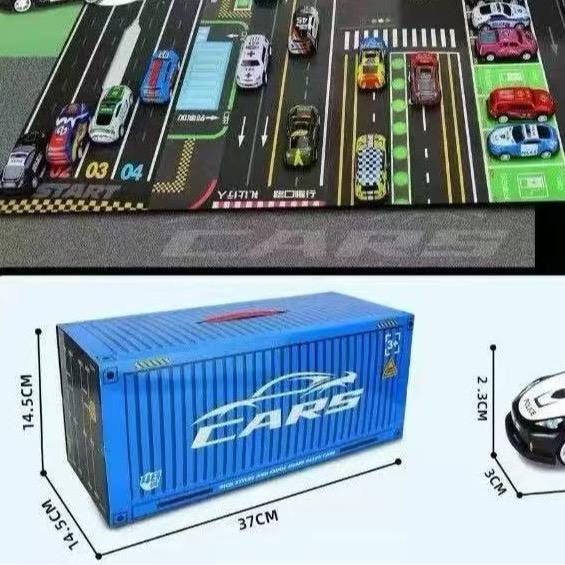 Kit Cidade Kids 48 Carrinhos de Fricção com Pista e Container