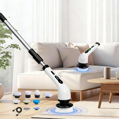 Escova Elétrica de Limpeza 9 em 1 com Cabo Extensível