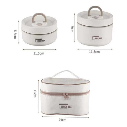 Kit Marmita Térmica com 4 Potes em Aço Inox 304