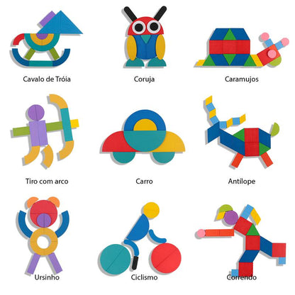 FormaMente™ Jogo Montessori de Formas – 36 Peças + 60 Cartas Educativas
