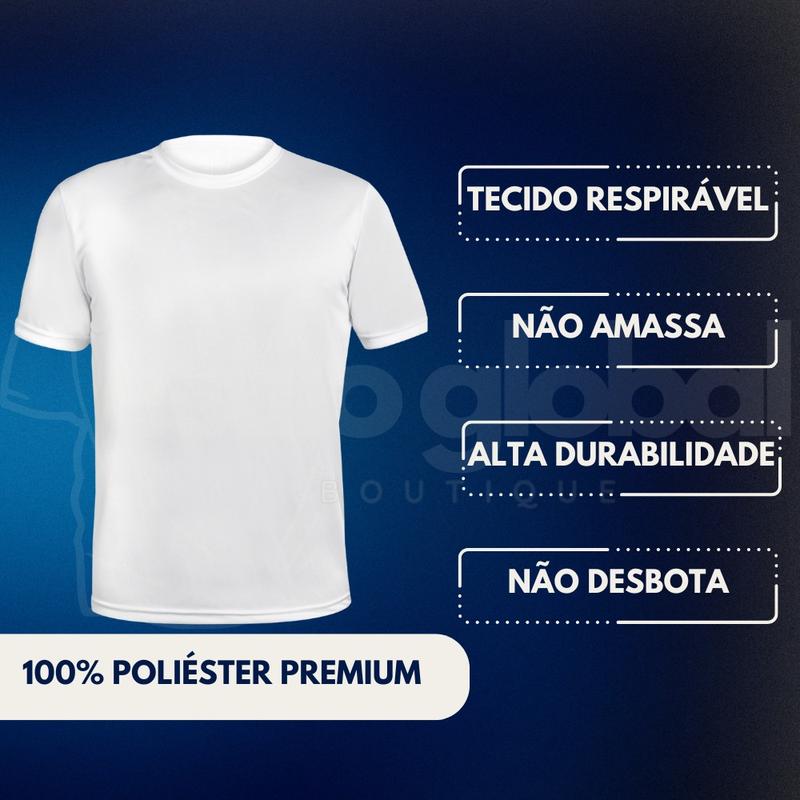 Kit 5 Camisetas Dry Fit Masculinas Básicas