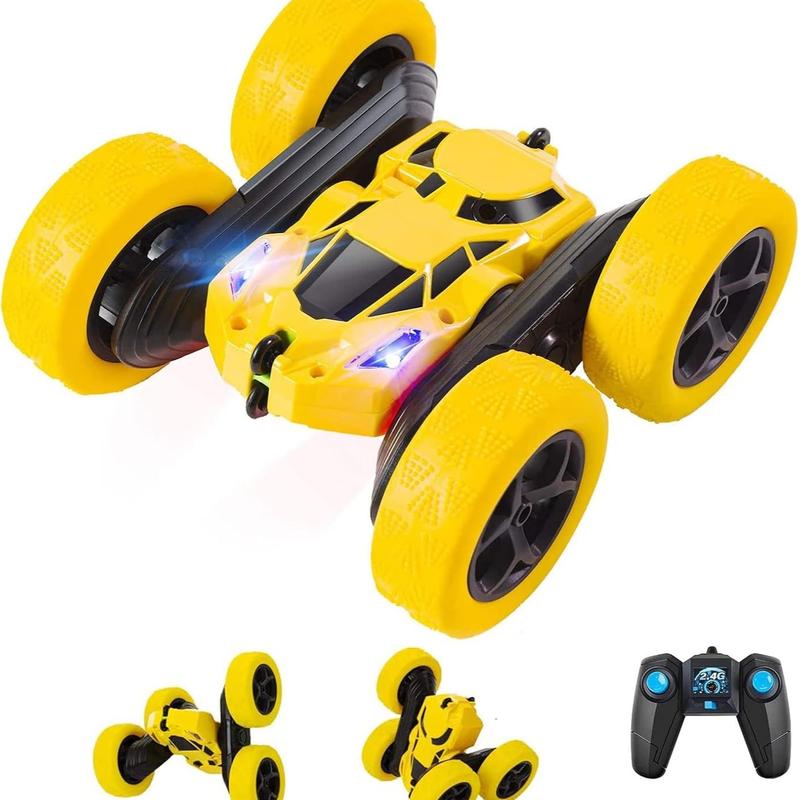 Carrinho de Acrobacias 360° com Controle Remoto — Luzes LED, Motor Turbo e Pneus Off-Road