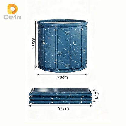 Banheira Dobrável Portátil para Adultos 70cm — 254L com Drenagem Dupla