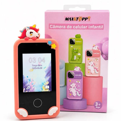 Câmera Infantil Digital Unicórnio com Tela – Fotos e Vídeos para Crianças