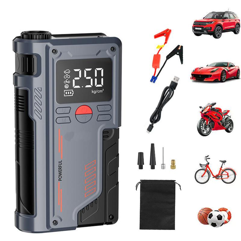 Compressor de Ar Portátil Digital 12V com Power Bank e Luz LED