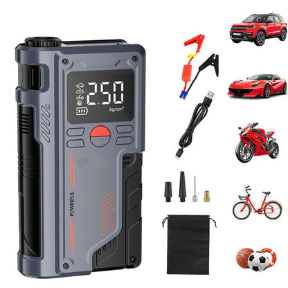 Compressor de Ar Portátil Digital 12V com Power Bank e Luz LED