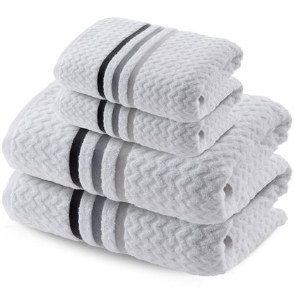 Kit 4 Toalhas Banhão Gigante Jacquard Trento — 100% Algodão Premium 450g/m²